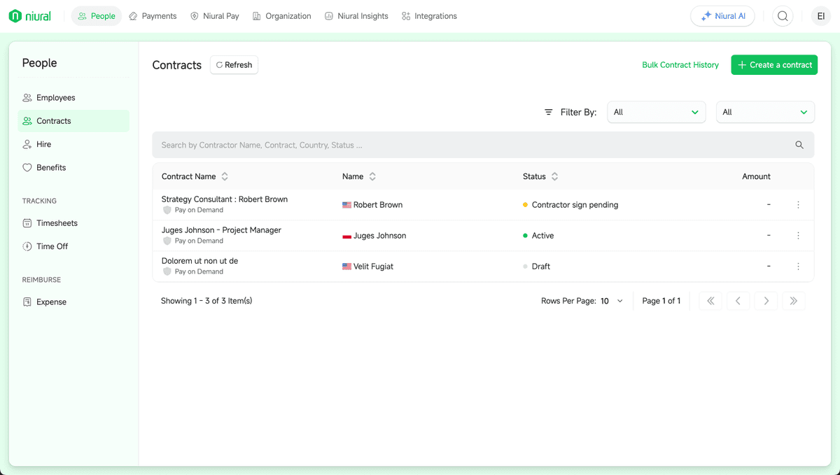 Niural Contractor Management image